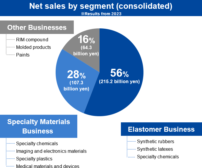 Net sales by segment (consolidated)*Results from 2023