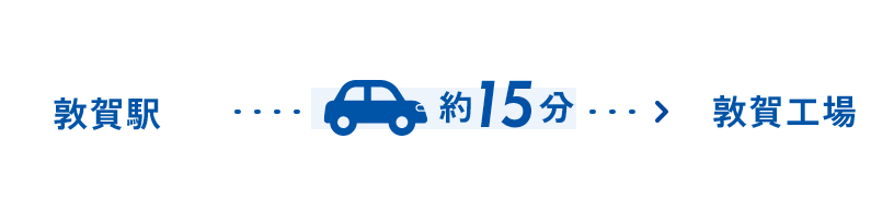 「敦賀駅」から車で約15分